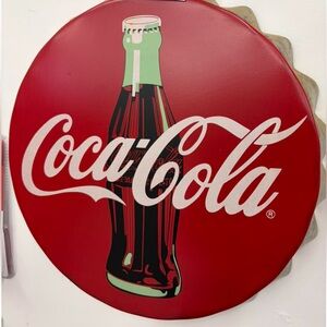 Coca Cola Tin Bottlecap Wall Sign- 12”